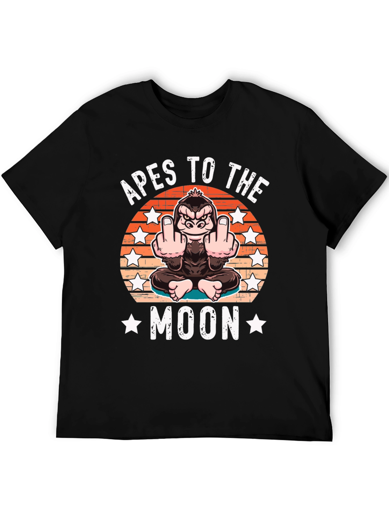 Apes to the Moon Funny Graphic T-Shirt