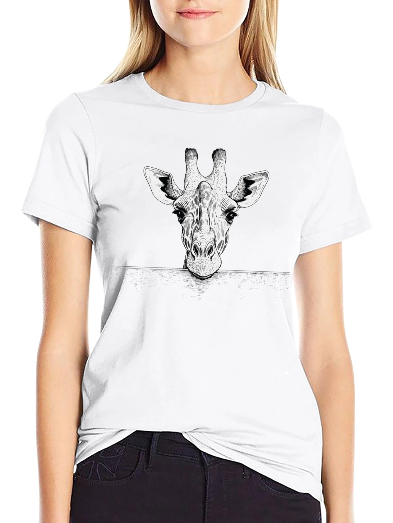 Giraffe Graphic Tee - Unique Animal Print T-Shirt