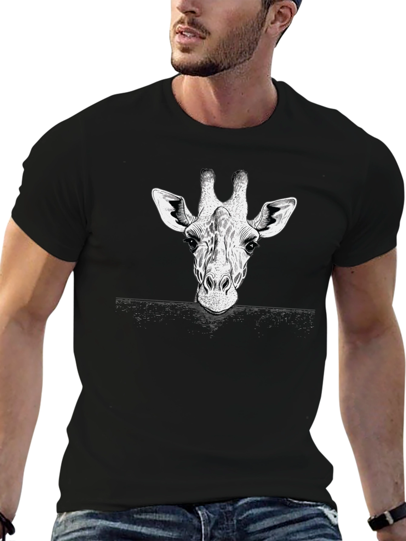 Giraffe Graphic Tee - Unique Animal Print T-Shirt