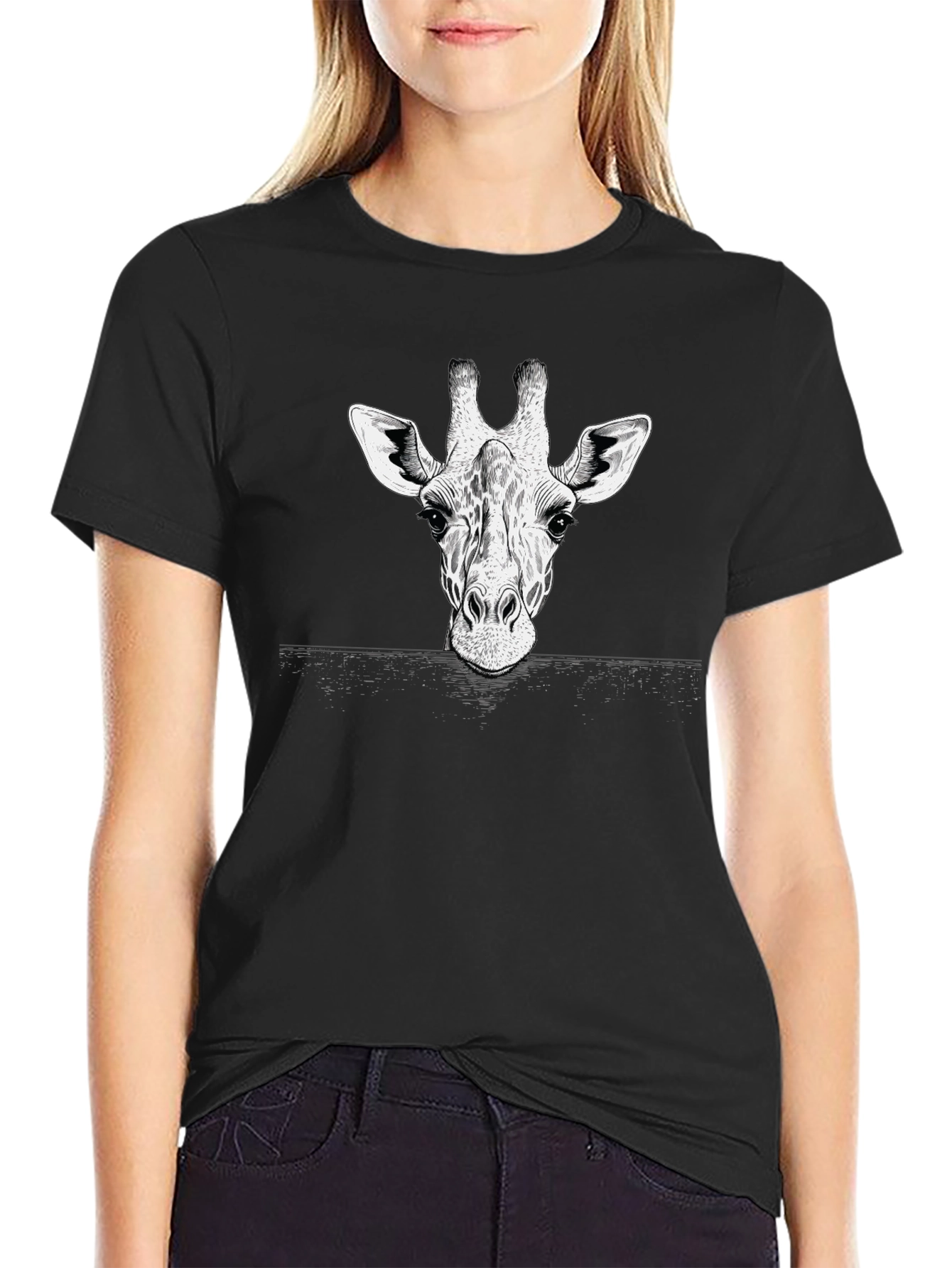 Giraffe Graphic Tee - Unique Animal Print T-Shirt
