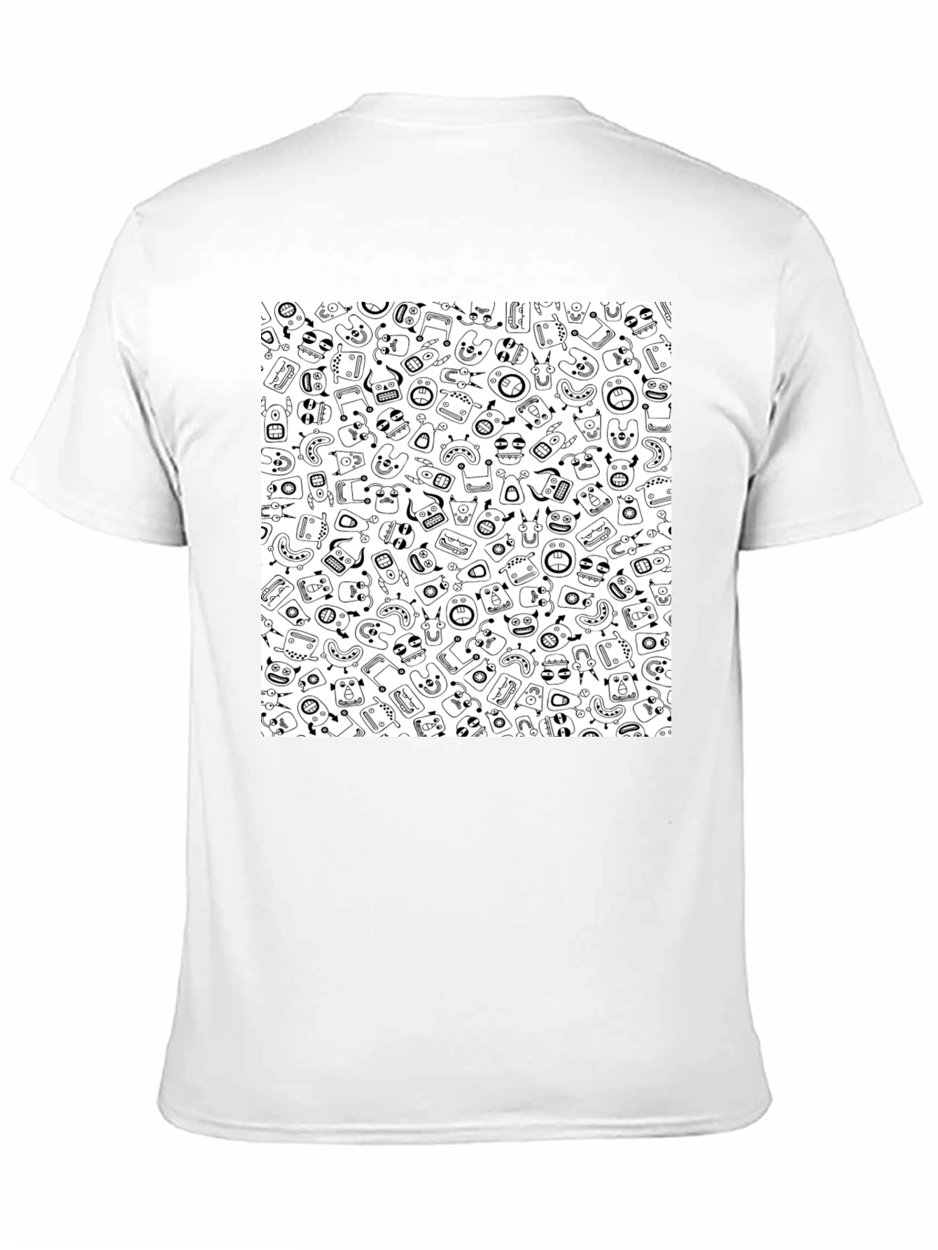 Funky Black T-Shirt with Whimsical Pattern