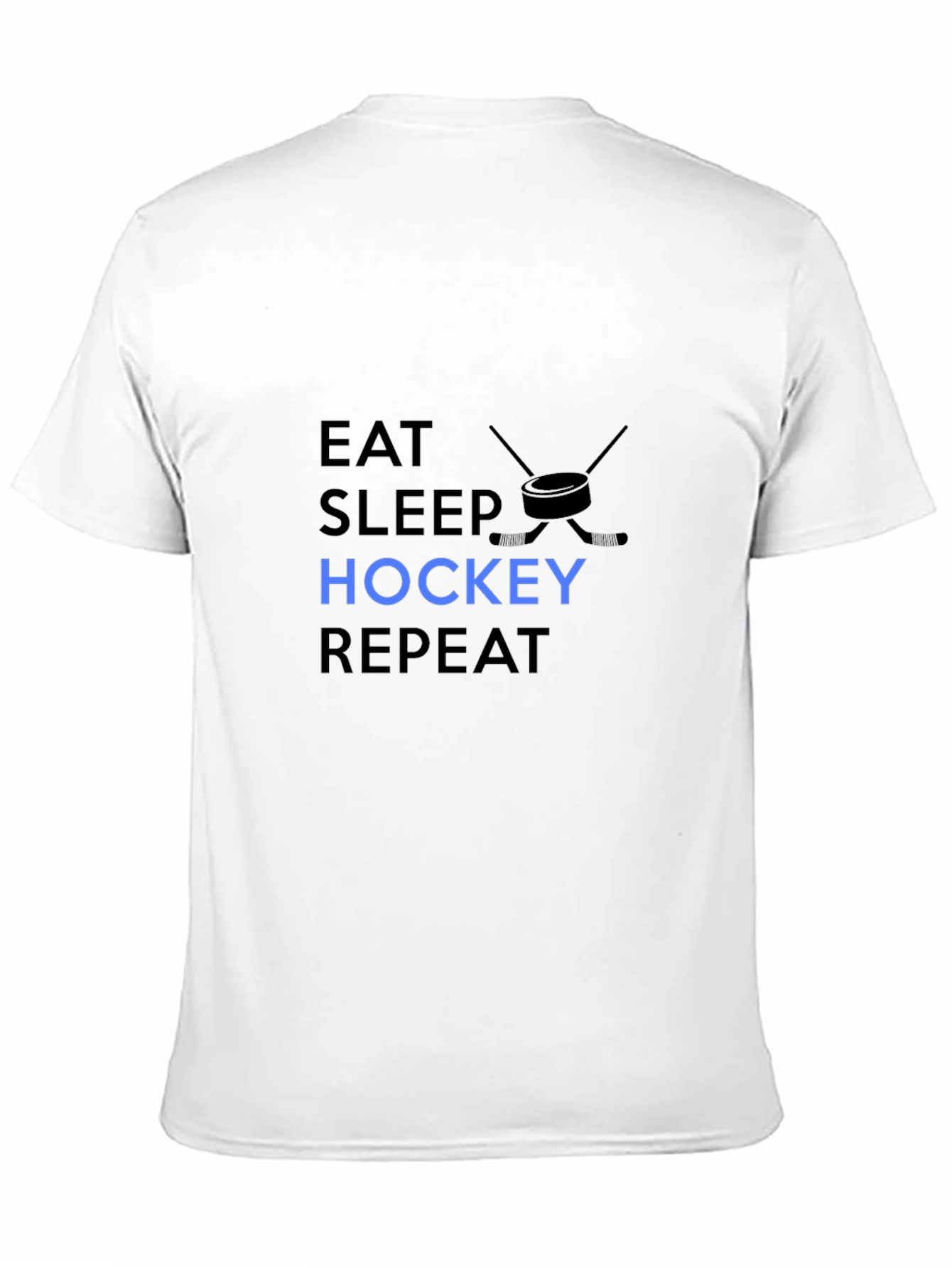 Eat Sleep Hockey Repeat - Mens Black T-Shirt
