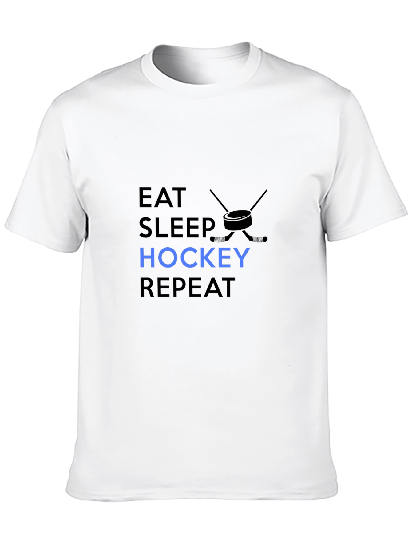 Eat Sleep Hockey Repeat - Mens Black T-Shirt