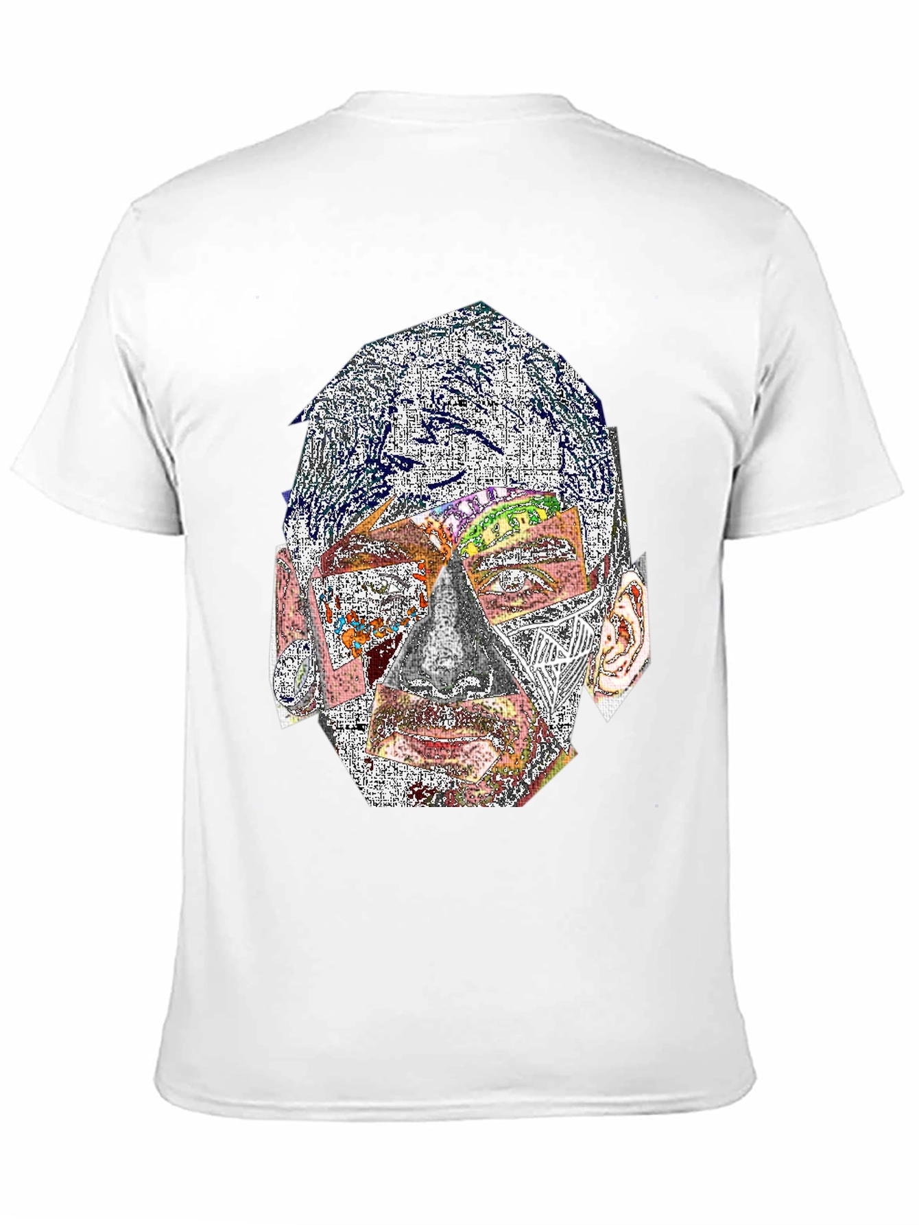 Abstract Face Graphic Print Crew Neck T-Shirt