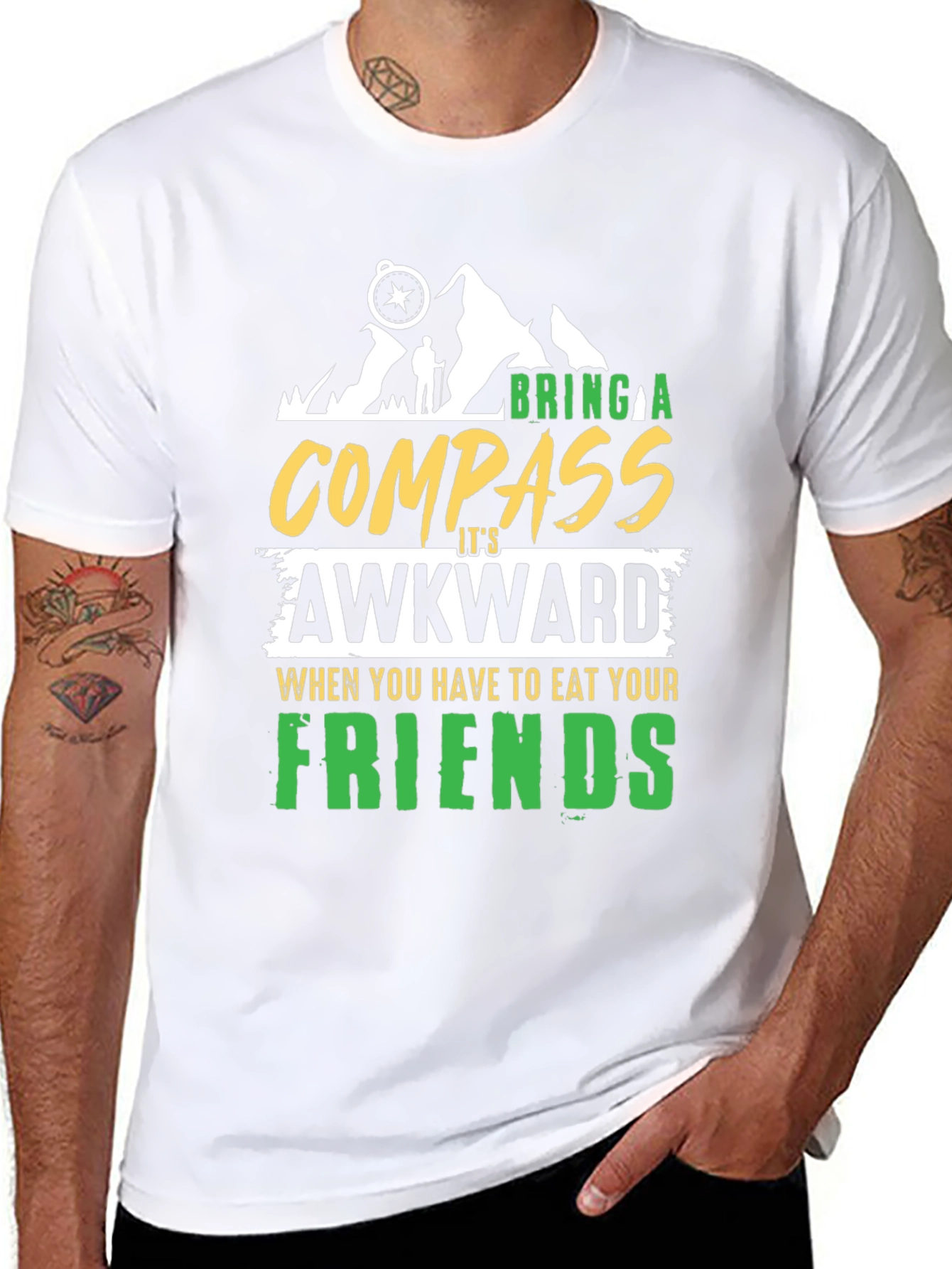 Bring a Compass Humor Graphic T-Shirt