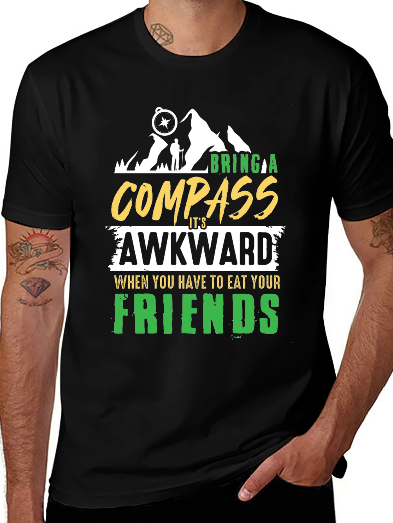 Bring a Compass Humor Graphic T-Shirt