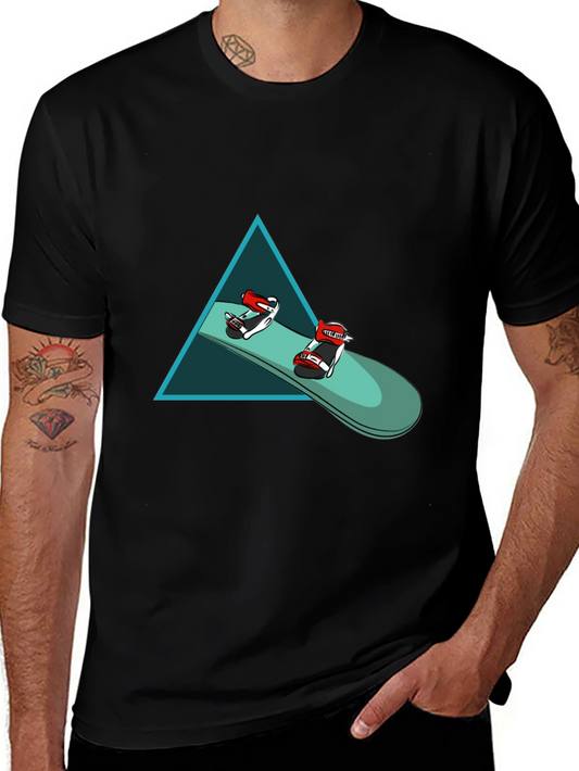 Cool Snowboard Graphic Tee - Black