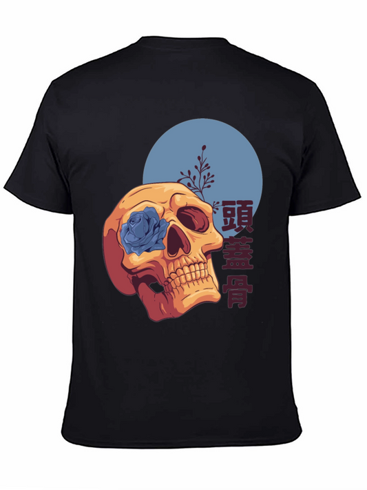 Skull & Rose Graphic T-Shirt - Unique Design