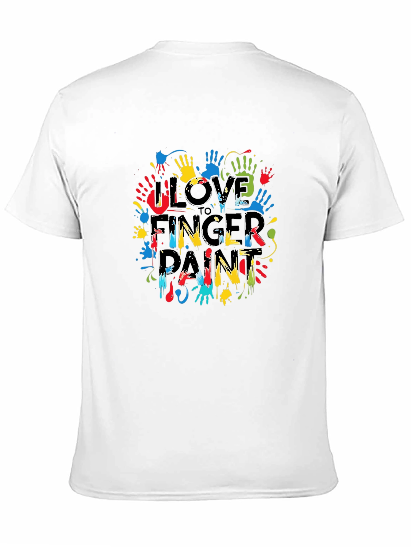 I Love Finger Paint Black Graphic Tee