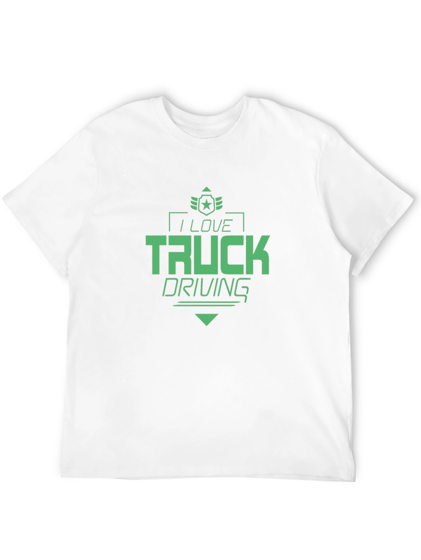 I Love Truck Driving Black T-Shirt