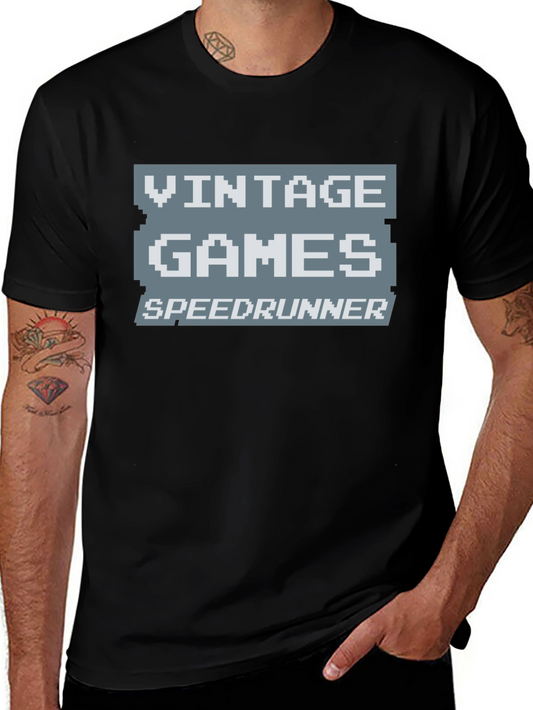 Vintage Games Speedrunner Black T-Shirt