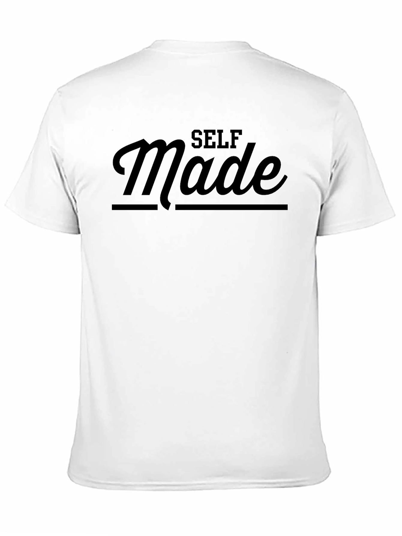 Self Made Graphic Tee - Black Crew Neck T-Shirt