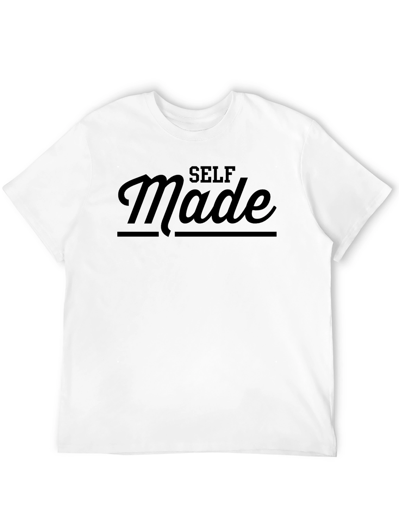 Self Made Graphic Tee - Black Crew Neck T-Shirt