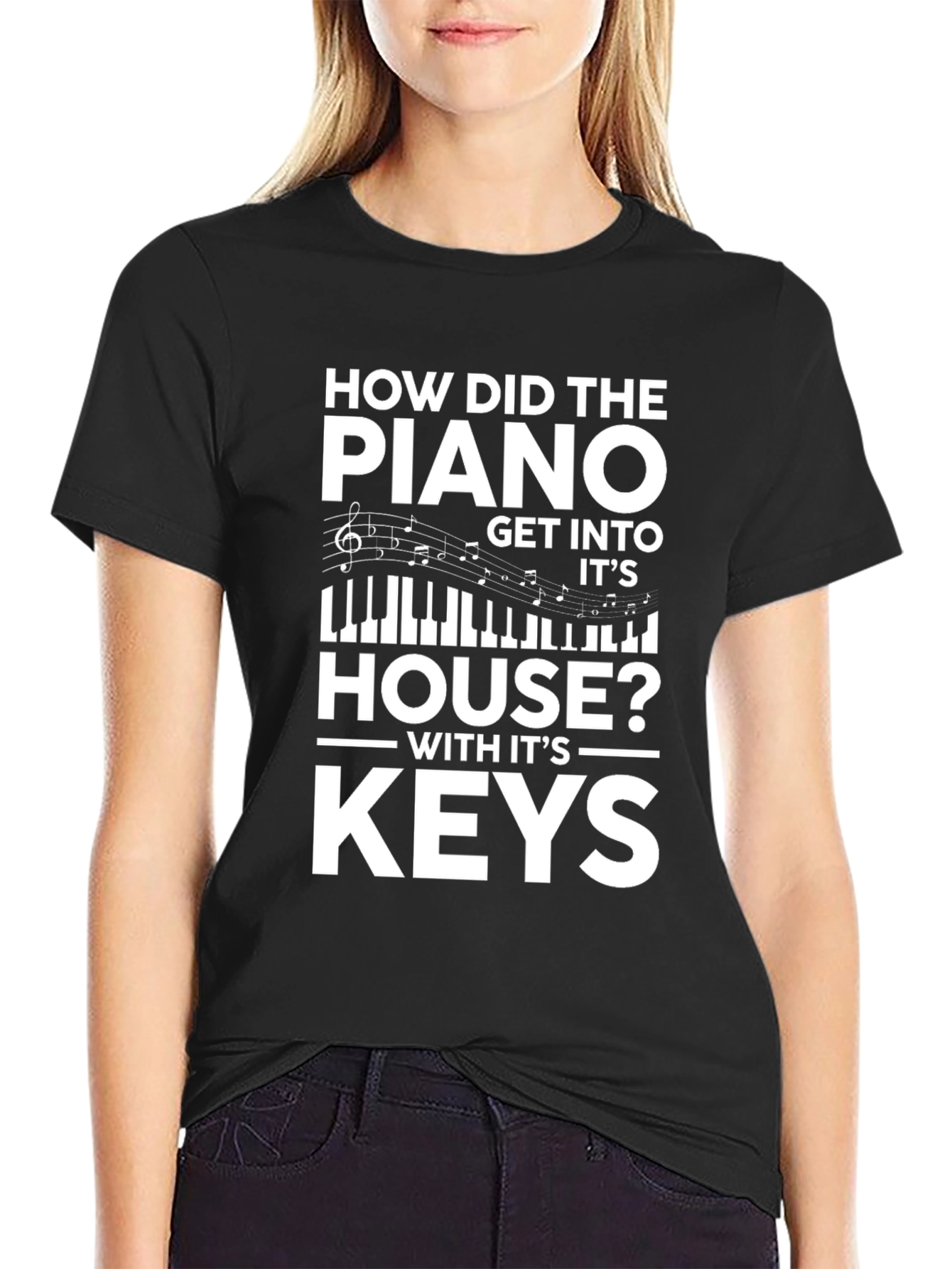Piano Keys Joke T-Shirt - Music Lover Tee