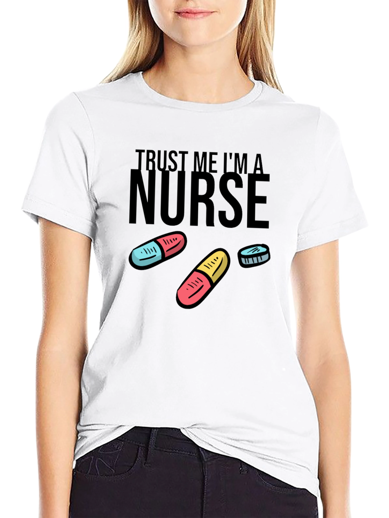 Trust Me Im a Nurse Black T-Shirt