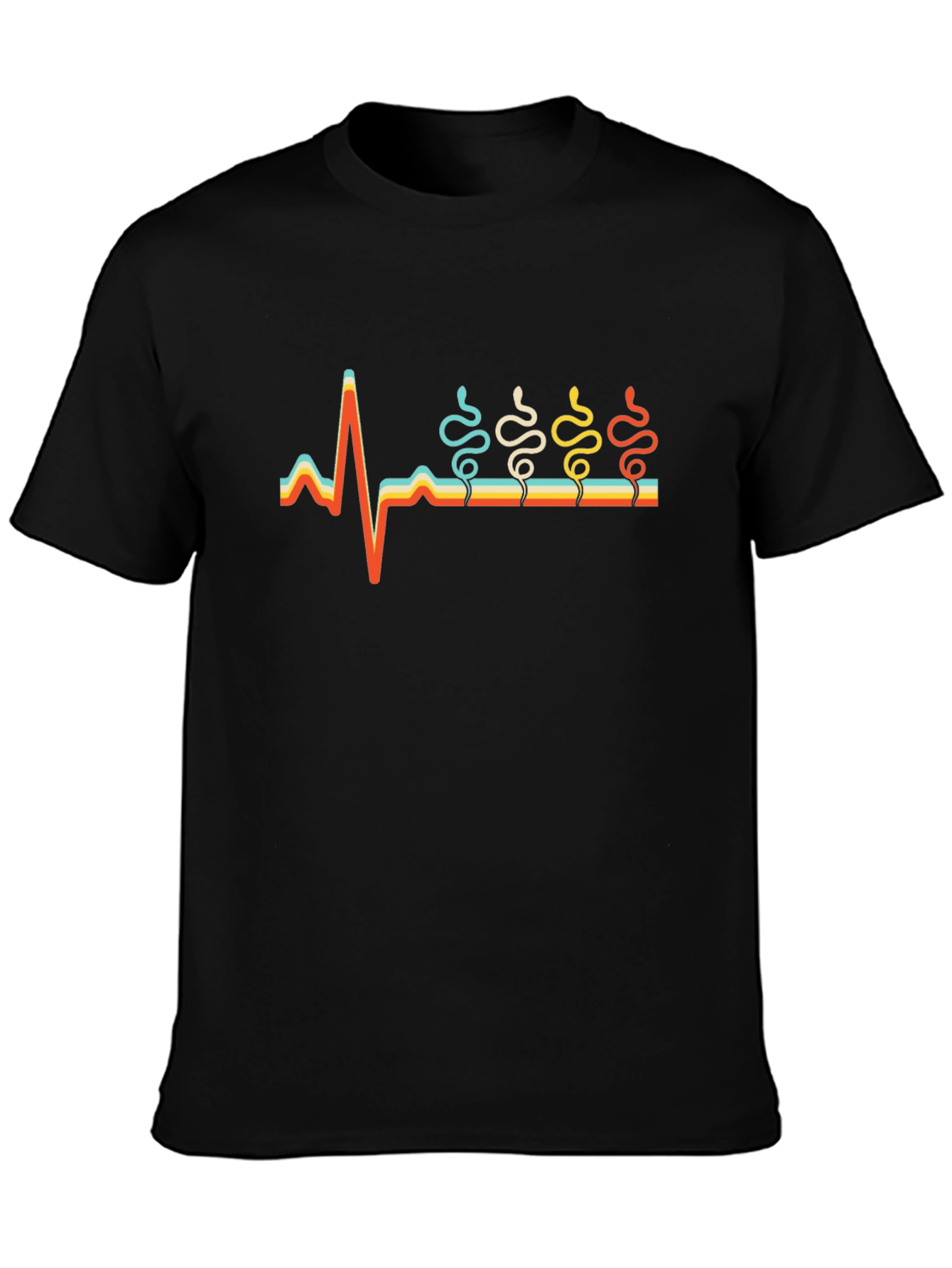 Retro Snakes Heartbeat T-Shirt