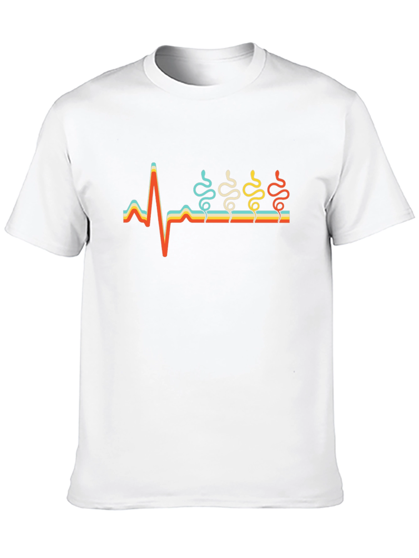 Retro Snakes Heartbeat T-Shirt