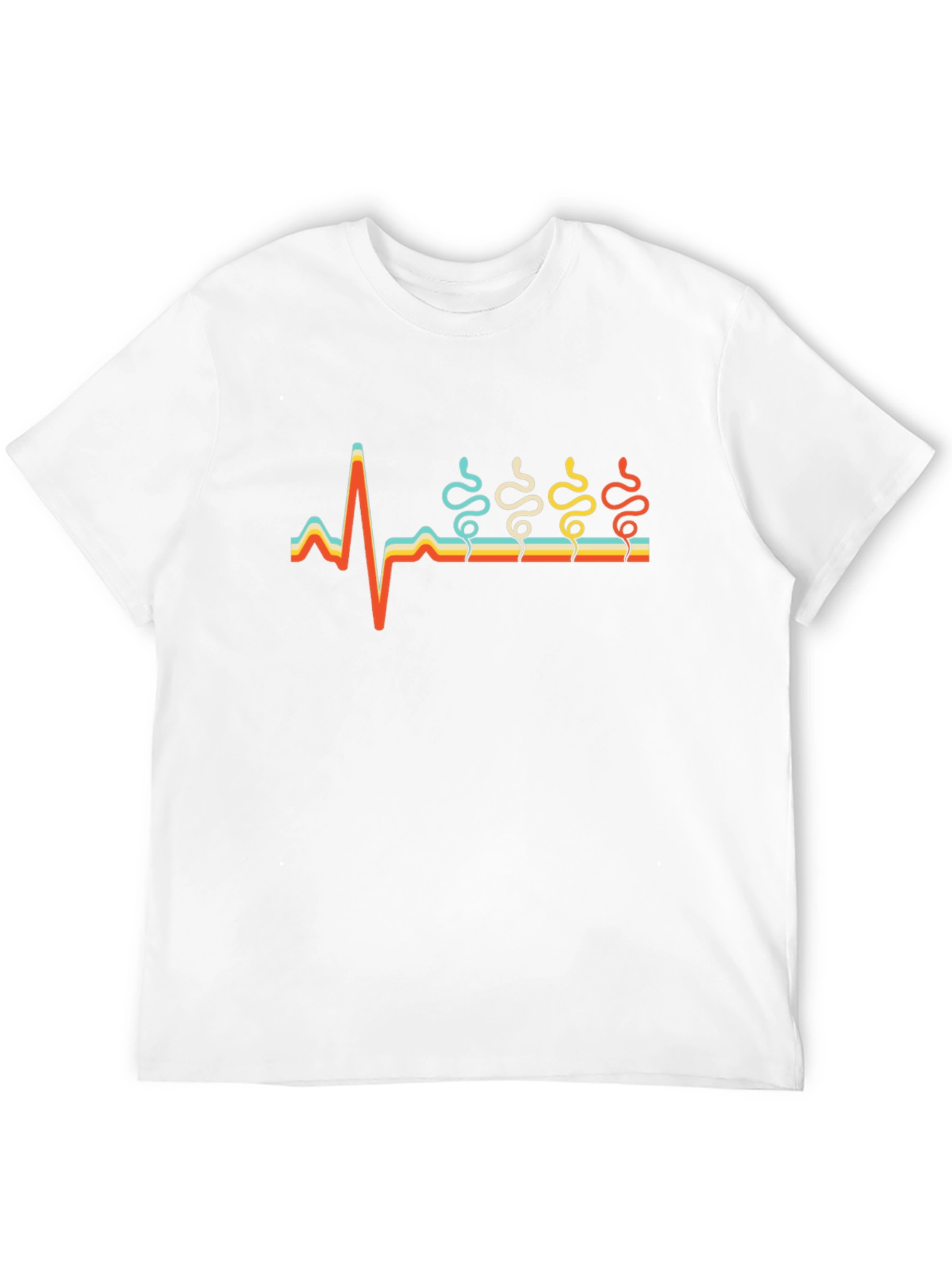 Retro Snakes Heartbeat T-Shirt