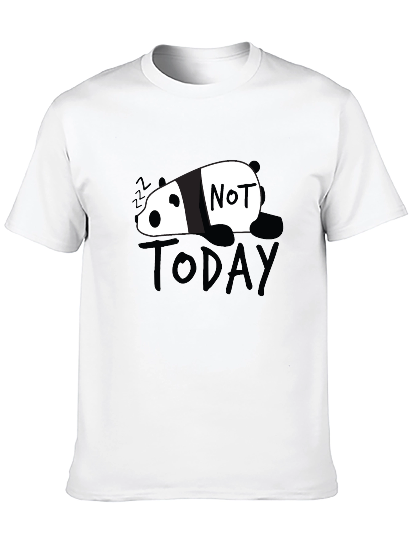 Not Today Panda Graphic Tee - Black