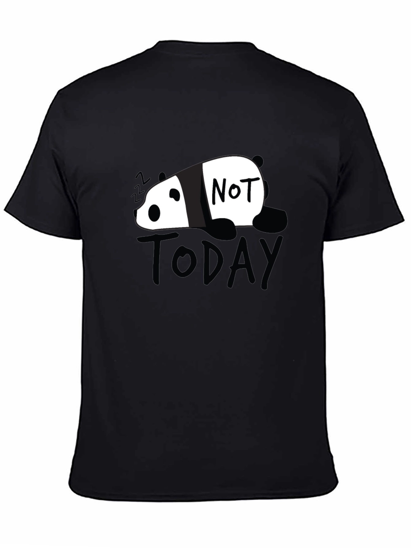 Not Today Panda Graphic Tee - Black