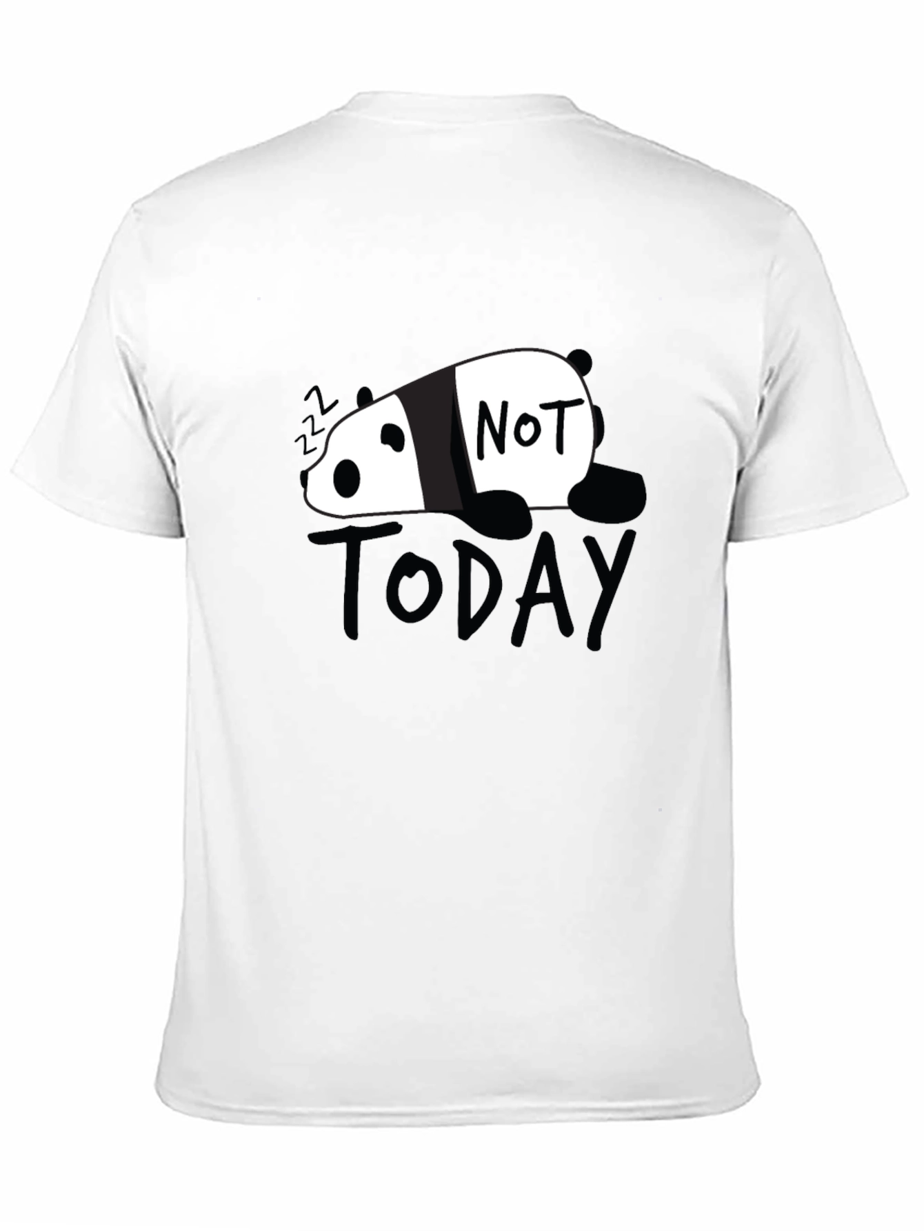 Not Today Panda Graphic Tee - Black