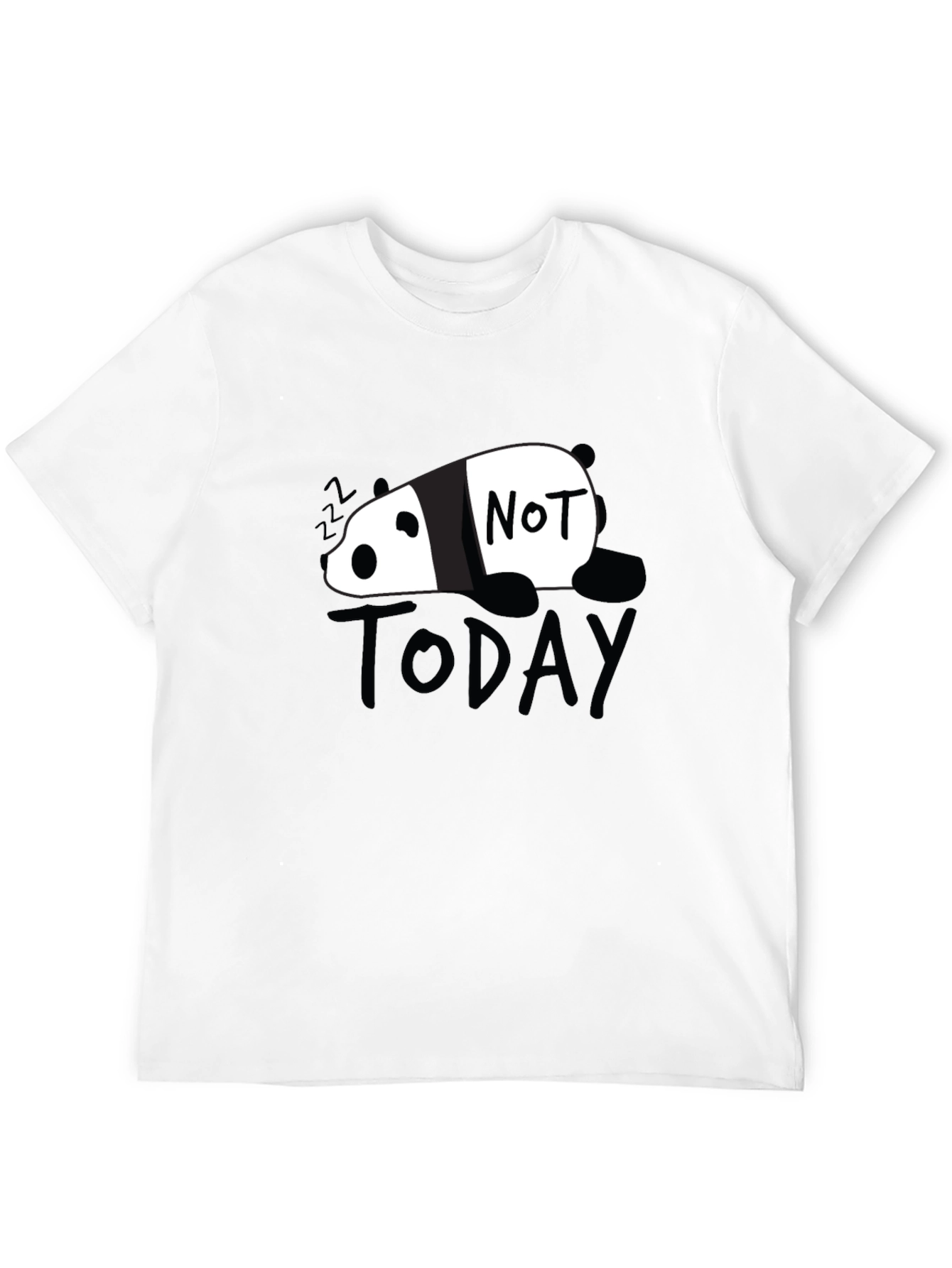 Not Today Panda Graphic Tee - Black
