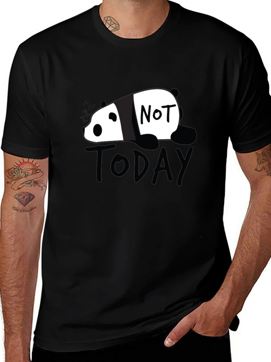 Not Today Panda Graphic Tee - Black