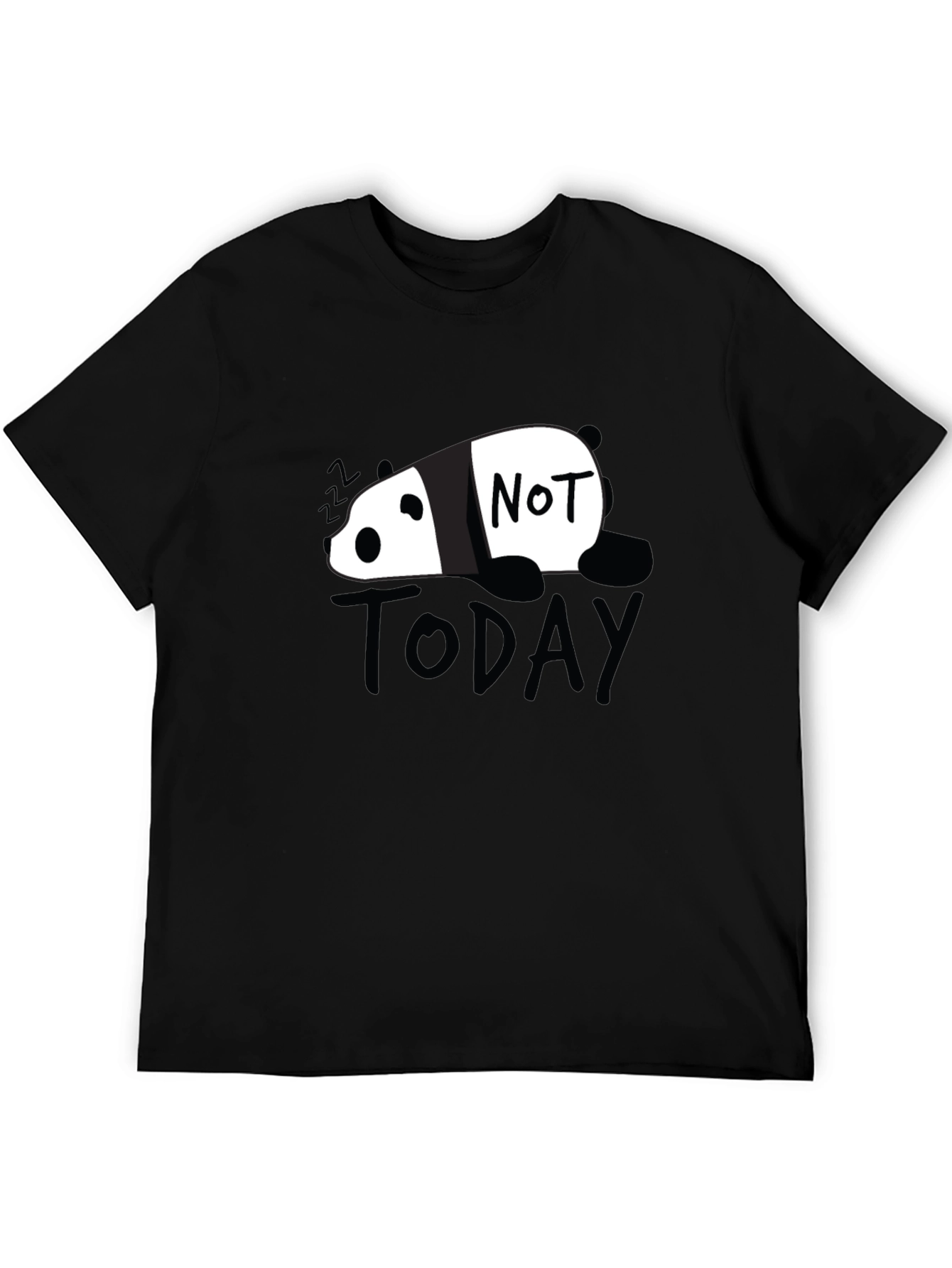 Not Today Panda Graphic Tee - Black