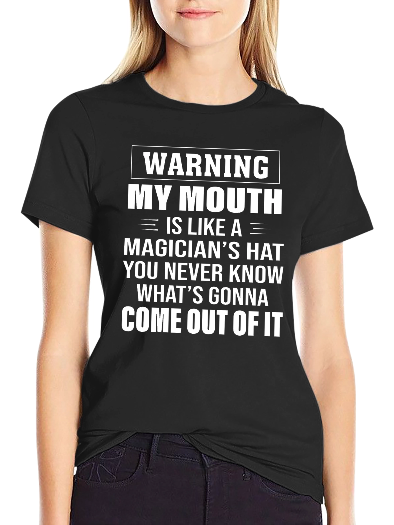 Warning My Mouth T-Shirt Funny Sarcastic Tee