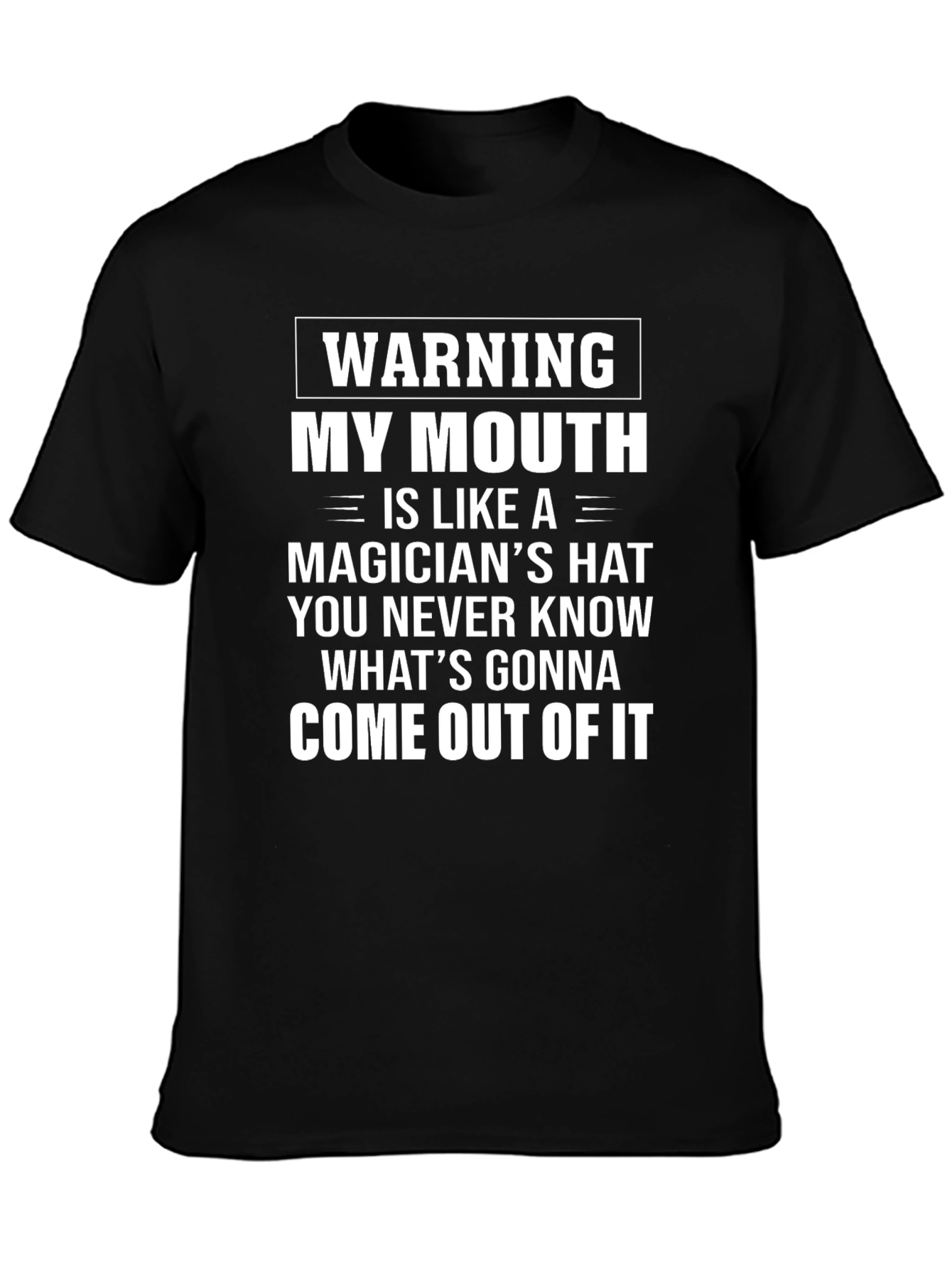 Warning My Mouth T-Shirt Funny Sarcastic Tee