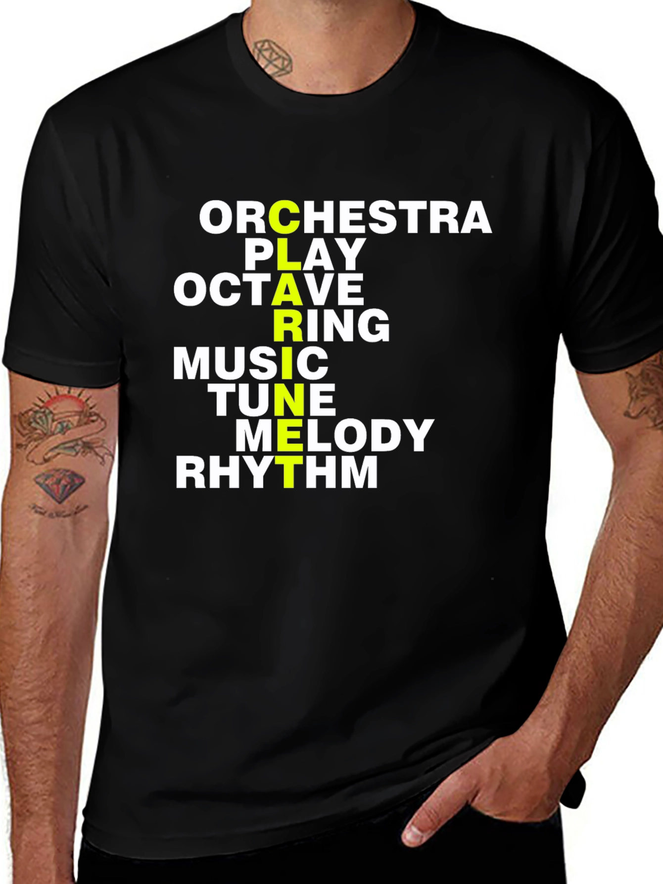 Musical Acronym T-Shirt - Orchestra Play Octave