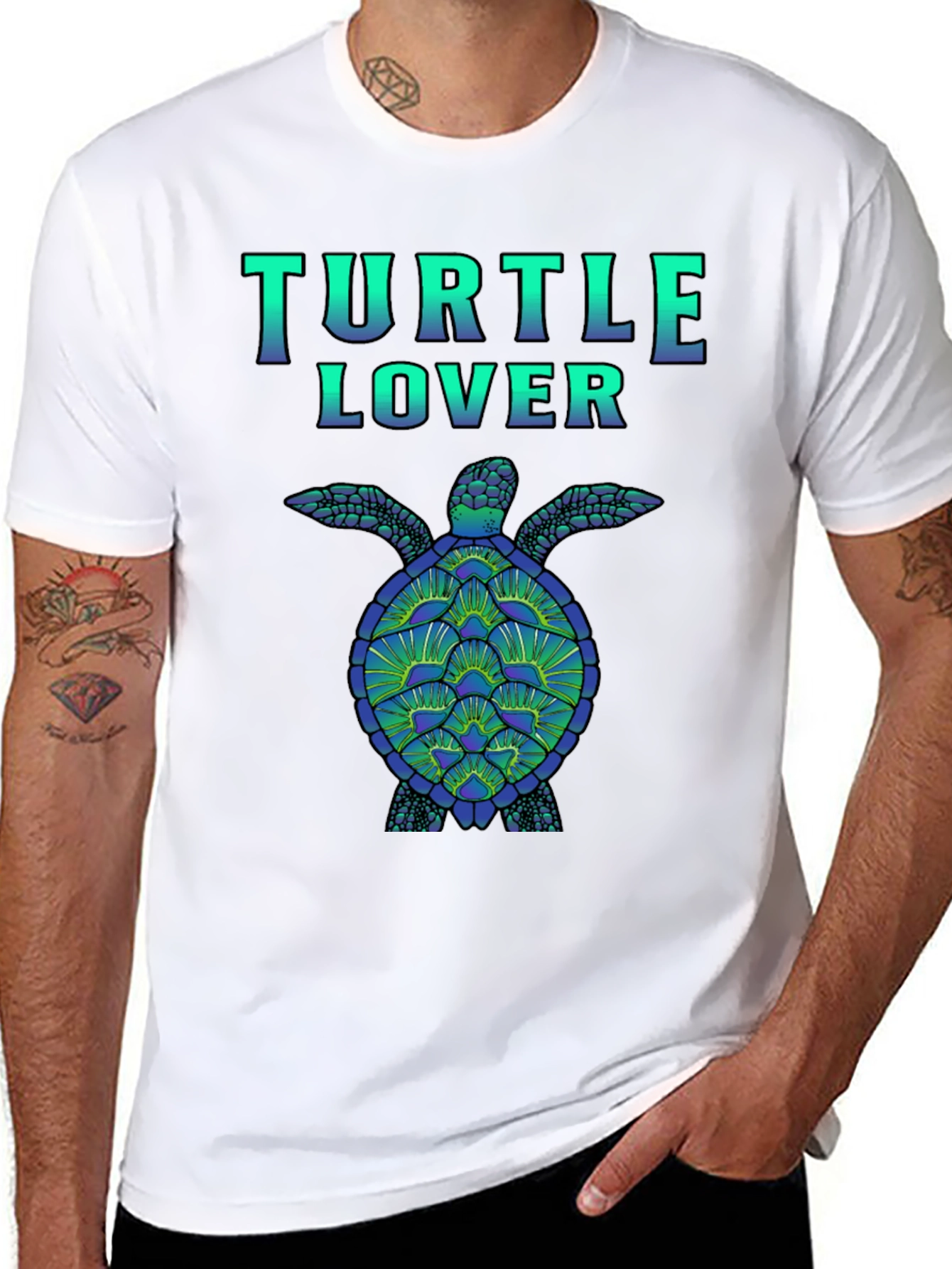 Turtle Lover Graphic Tee - Sea Turtle Design