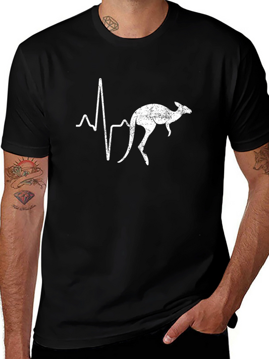 Kangaroo Heartbeat Graphic T-Shirt