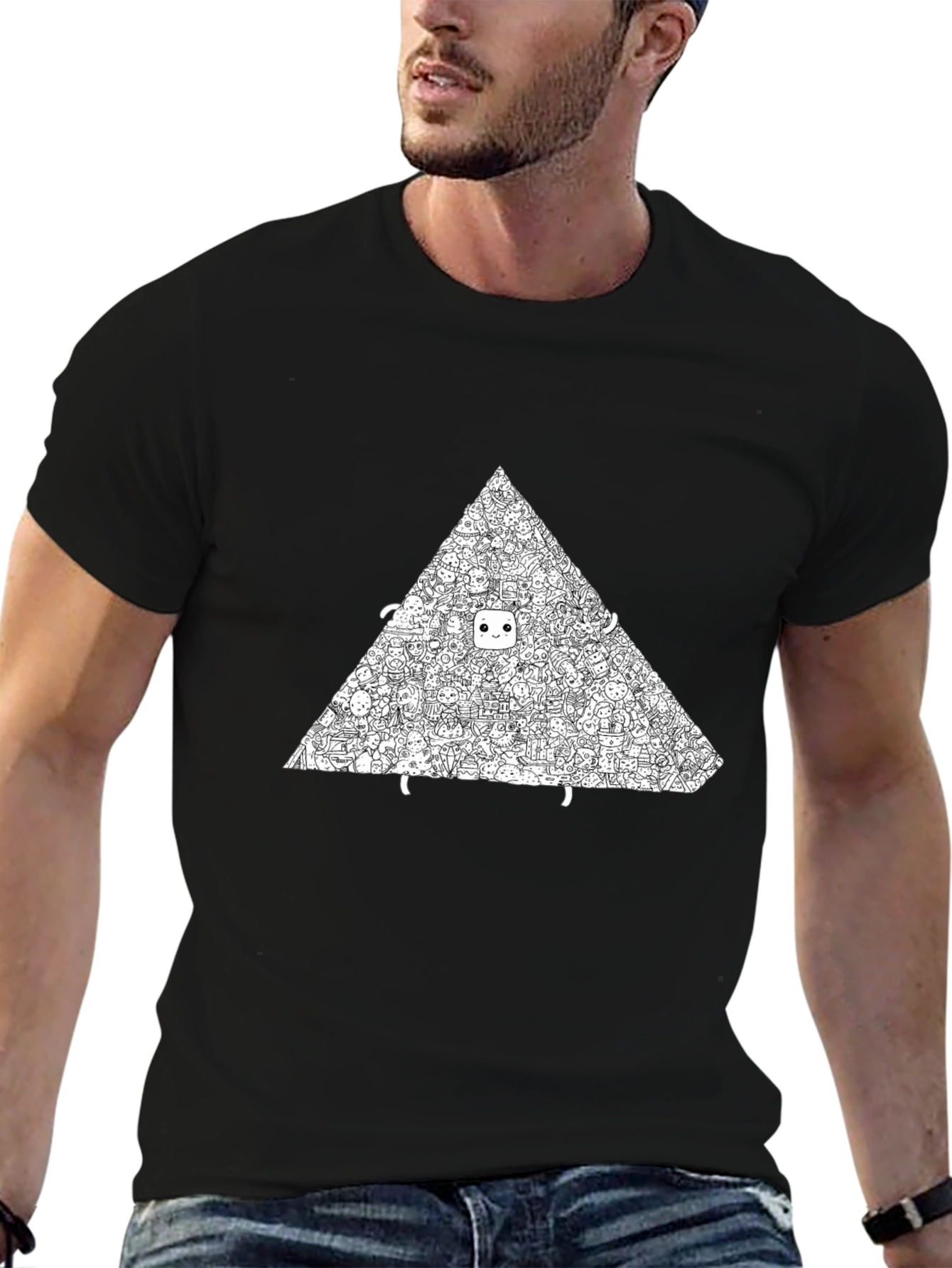 Graphic Print T-Shirt - Triangle Crowd
