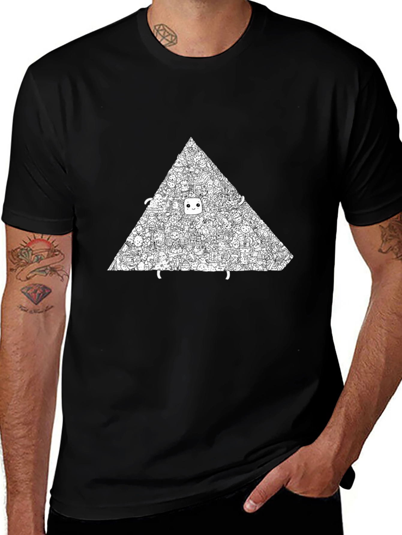 Graphic Print T-Shirt - Triangle Crowd