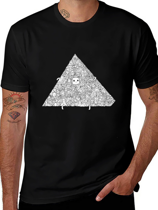 Graphic Print T-Shirt - Triangle Crowd