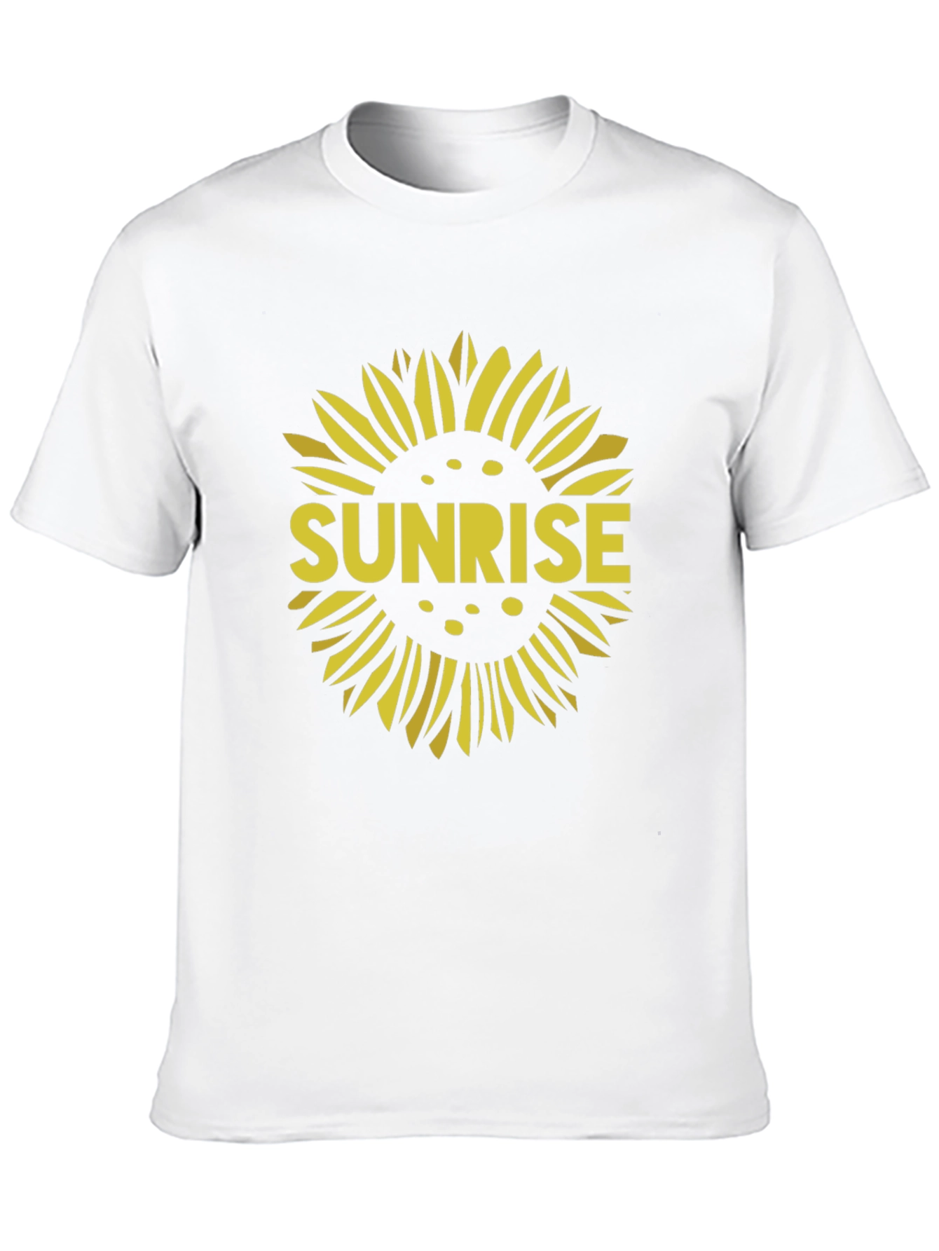 Sunrise Sunflower Graphic Tee - Black Cotton T-Shirt
