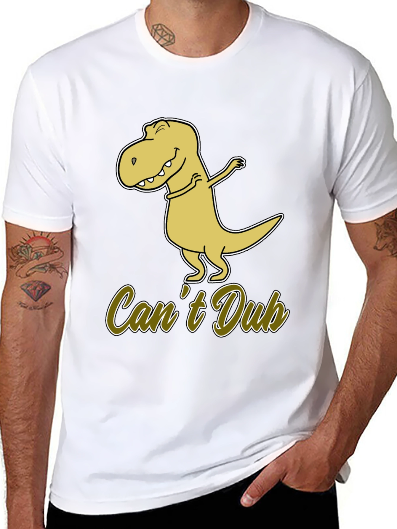 Funny Dinosaur Dab T-Shirt - Cant Dub Tee