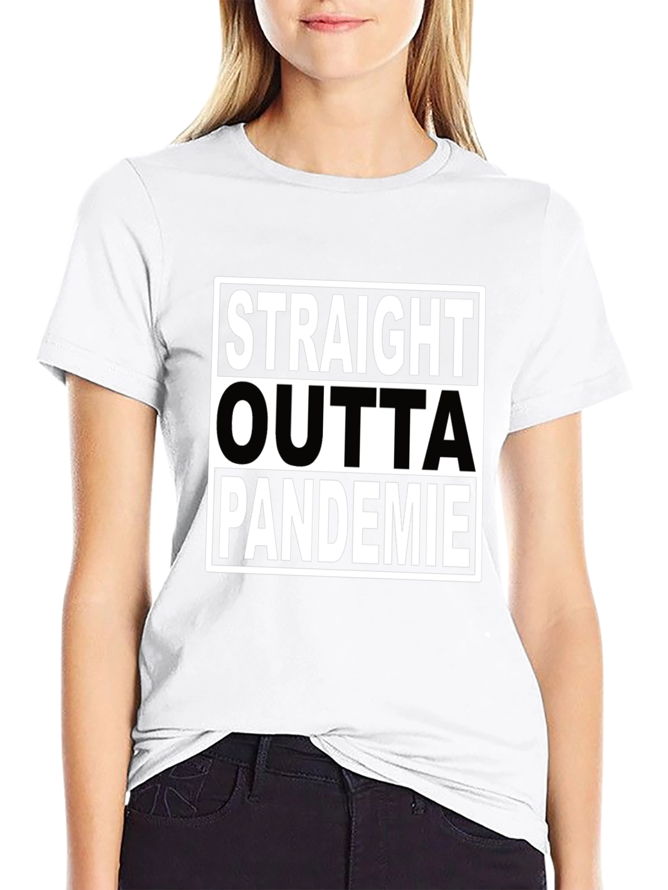 Straight Outta Pandemie Black T-Shirt