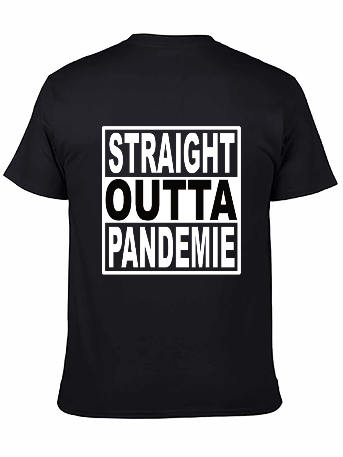 Straight Outta Pandemie Black T-Shirt