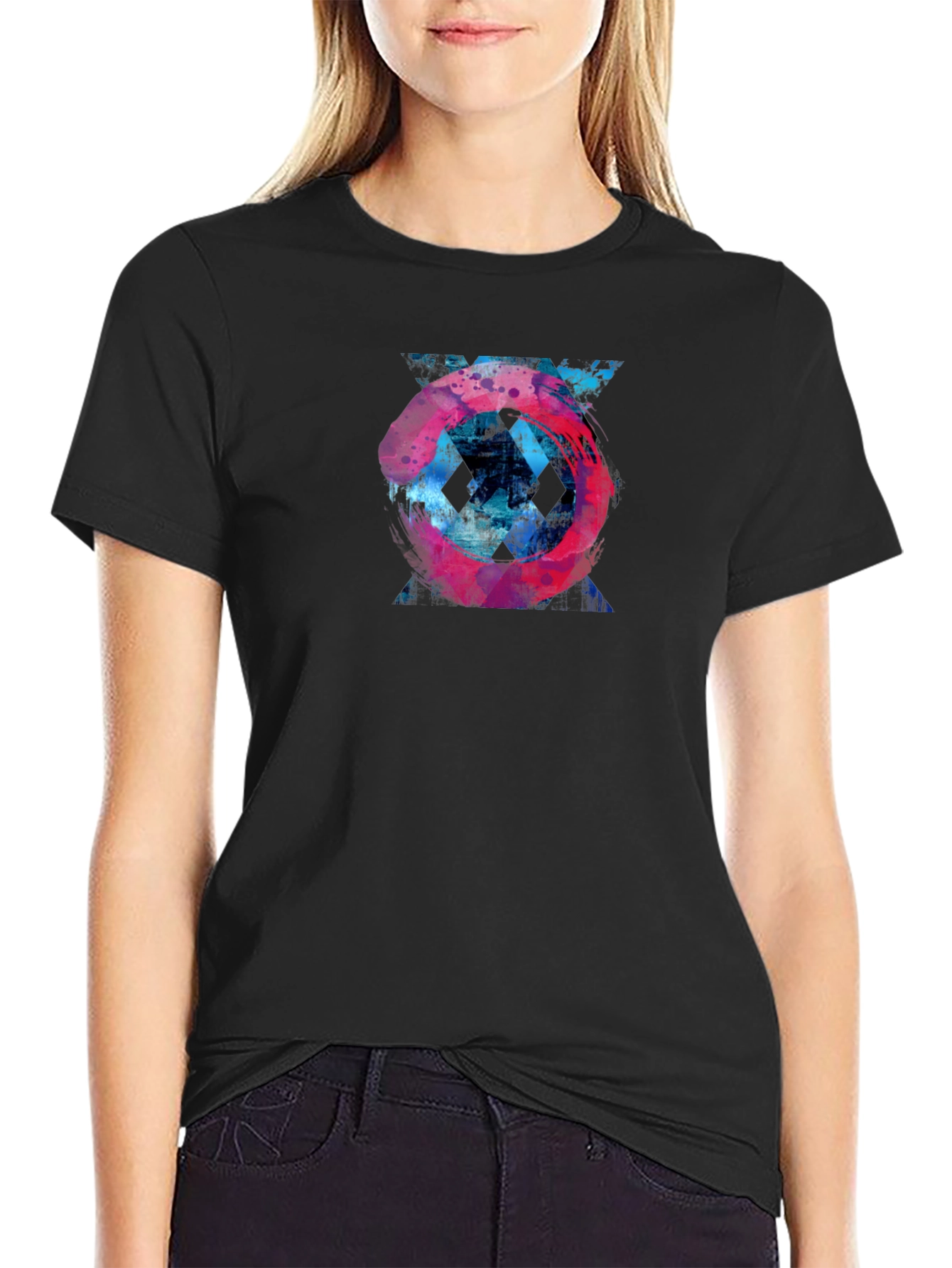 Abstract Graphic Tee - Mens Black T-Shirt