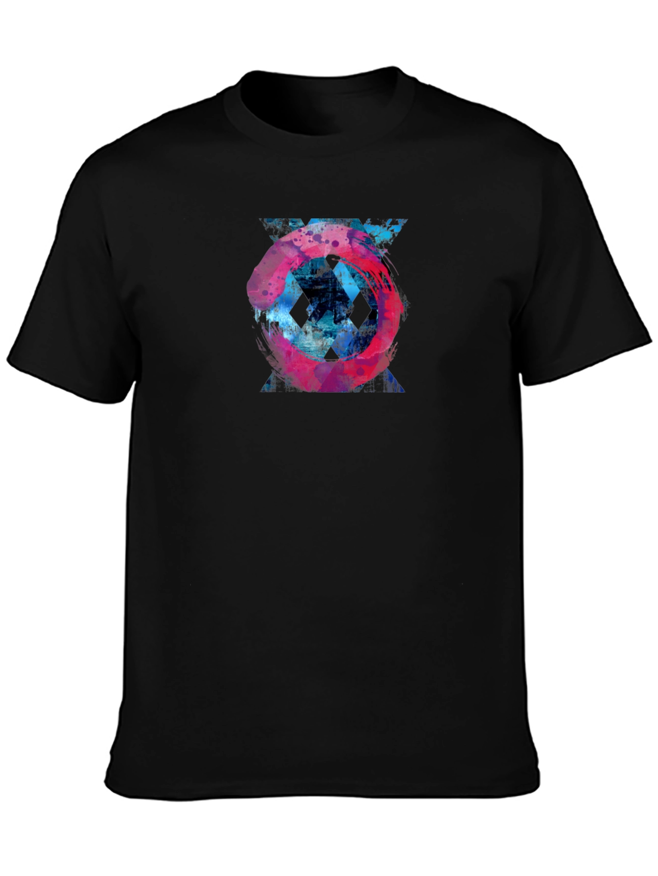 Abstract Graphic Tee - Mens Black T-Shirt