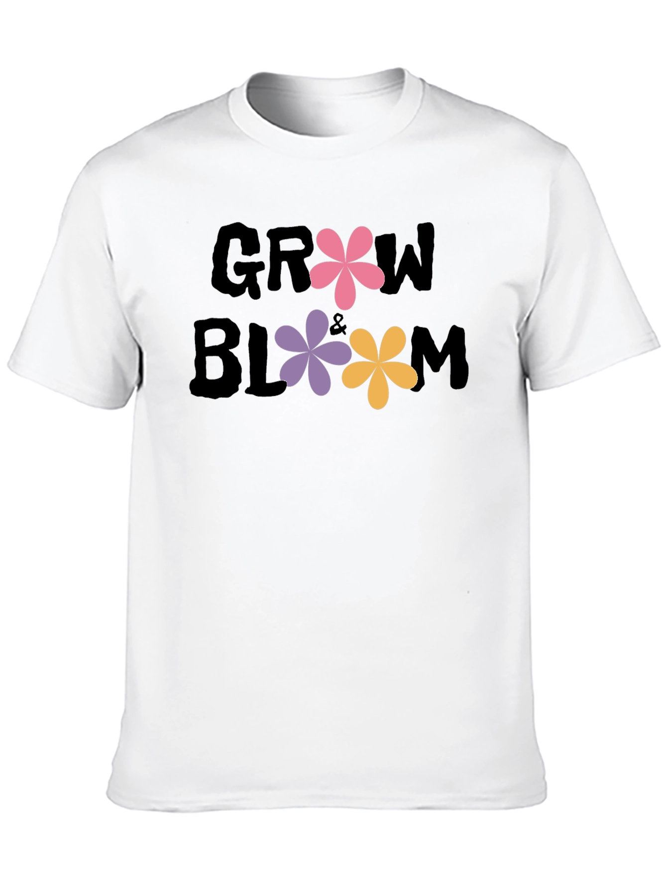 Grow & Bloom Graphic Tee - Floral Design