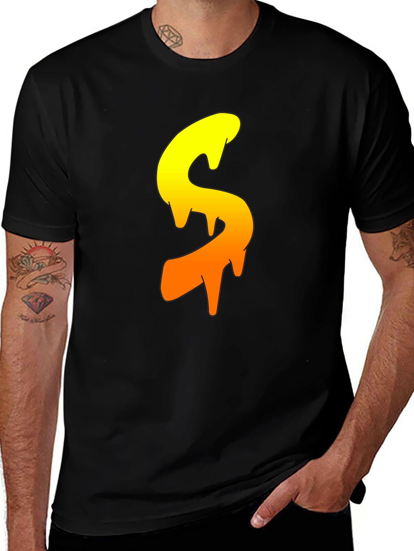 Dripping S Graphic Tee - Cool Casual Style