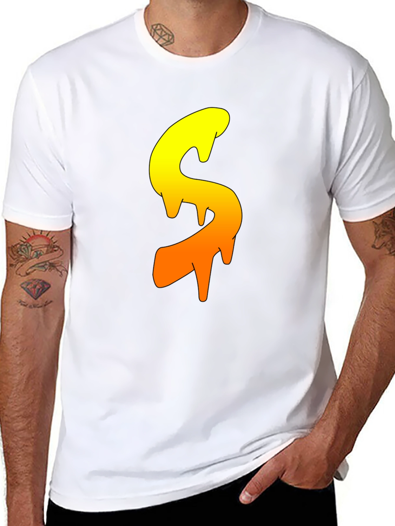 Dripping S Graphic Tee - Cool Casual Style
