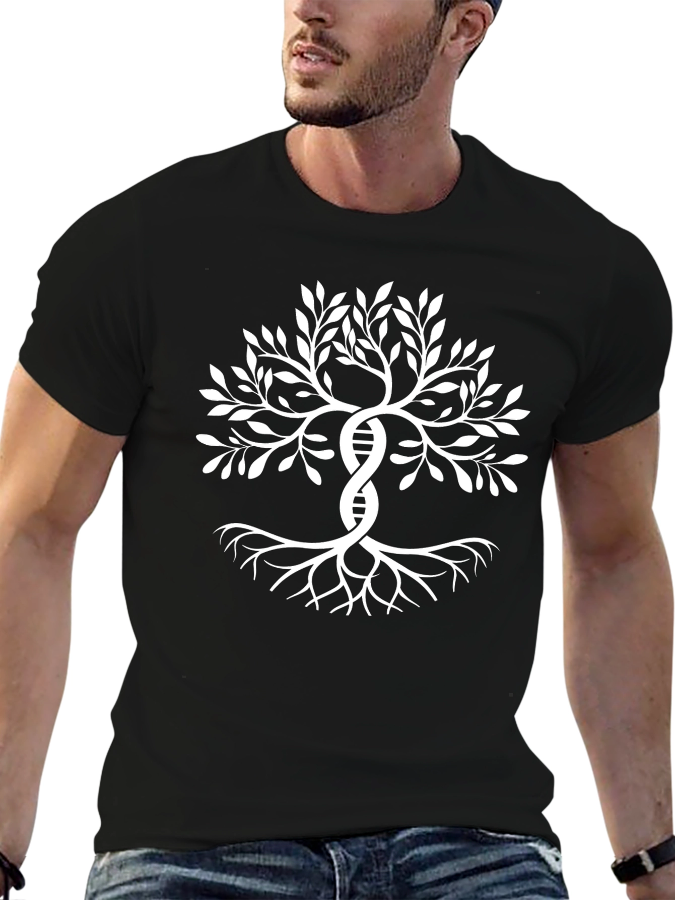 DNA Tree of Life T-Shirt - Black