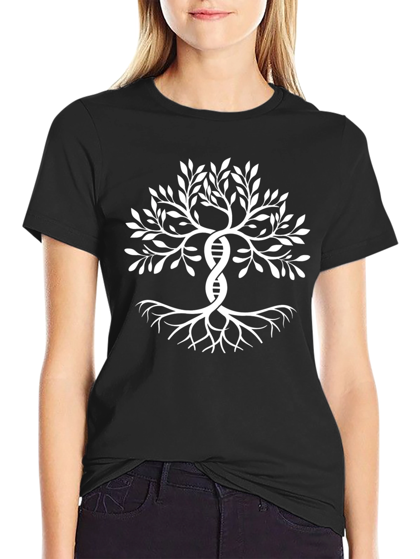 DNA Tree of Life T-Shirt - Black