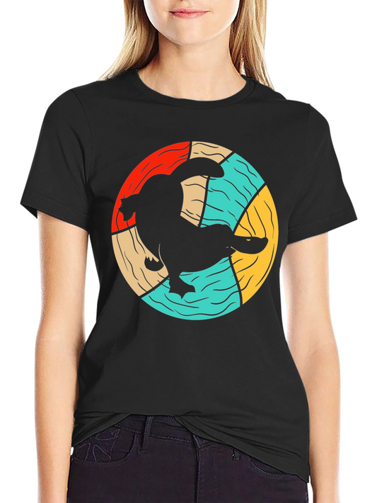 Retro Platypus Graphic T-Shirt - Cool Animal Tee
