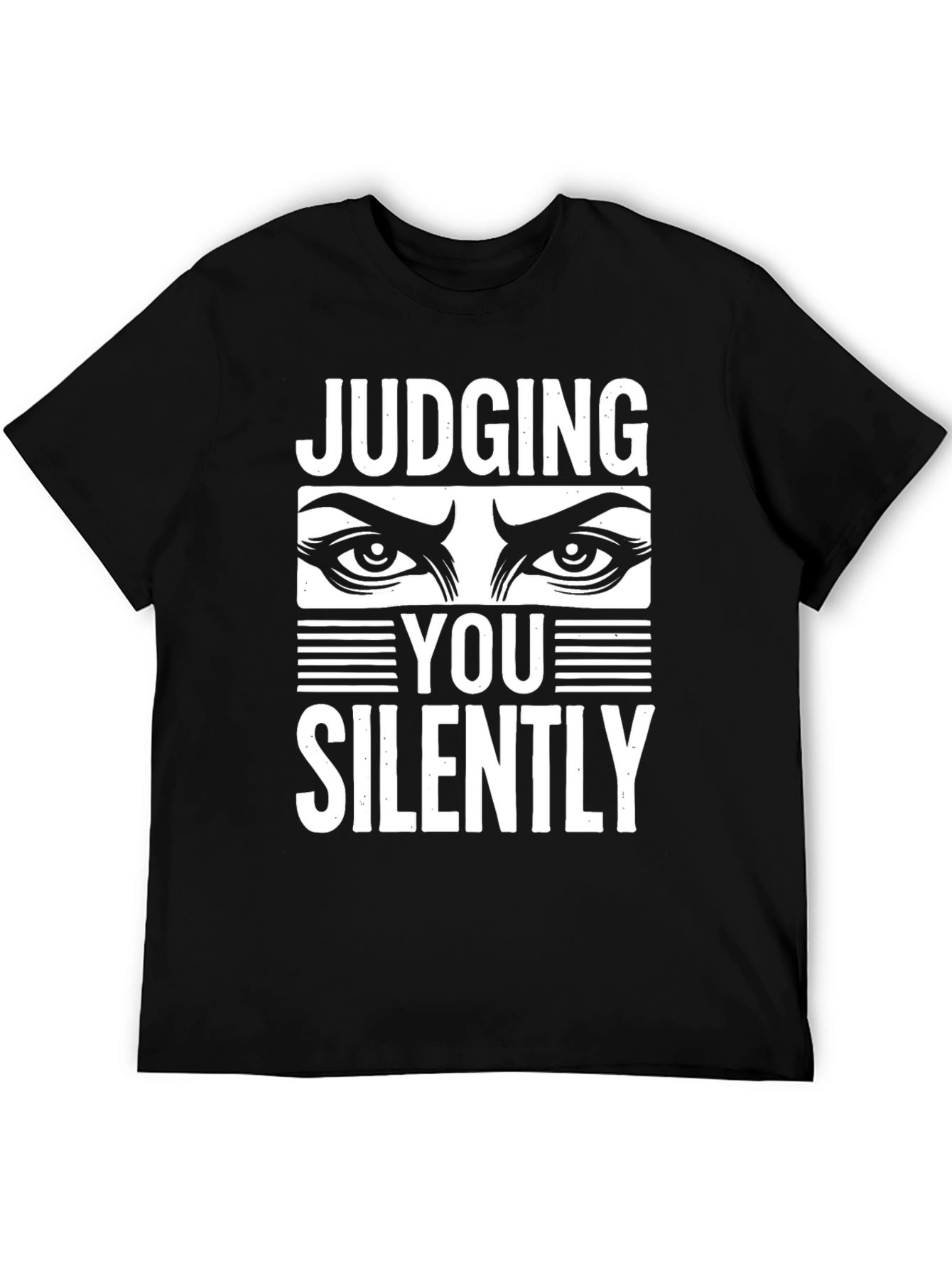 Judging You Silently Graphic Tee - Black T-Shirt