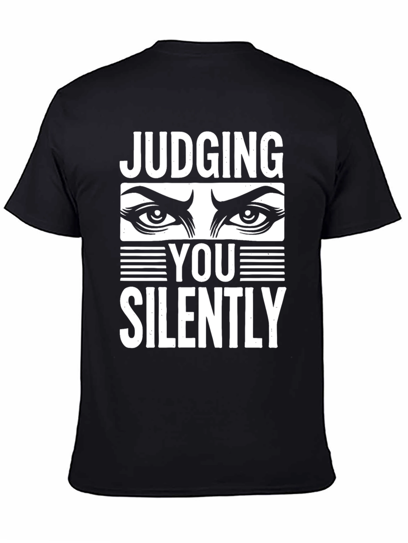 Judging You Silently Graphic Tee - Black T-Shirt